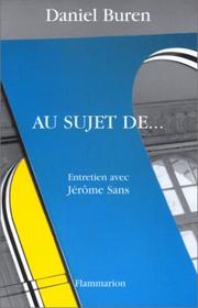 Cover of: Au sujet de--