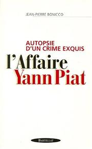 Cover of: Autopsie d'un crime exquis by Jean-Pierre Bonicco