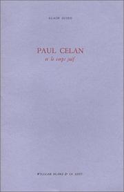 Cover of: Paul Celan et le corps juif