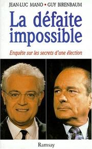 Cover of: La défaite impossible by Jean-Luc Mano