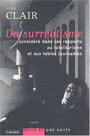 Cover of: Du surréalisme by Jean Clair