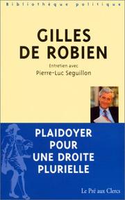 Cover of: Plaidoyer pour une droite plurielle: républicaine, libérale, sociale, européenne--