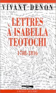 Cover of: Lettres à Isabella Teotochi, 1788-1816
