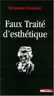Cover of: Faux traité d'esthétique by Benjamin Fondane