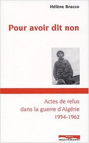 Cover of: Pour avoir dit non by Hélène Bracco