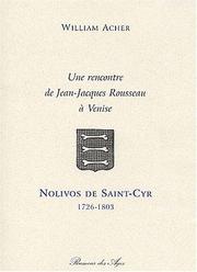 Cover of: Une rencontre de Jean-Jacques Rousseau à Venise by William Acher