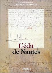 Cover of: L' edit de Nantes by France