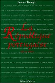Cover of: La République portugaise, 1974-1995 by Jacques Georgel