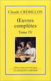 Cover of: Œuvres complètes by Claude-Prosper Jolyot de Crébillon
