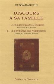 Cover of: Discours à sa famille by Bussy, Roger de Rabutin comte de