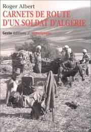 Cover of: Carnets de route d'un soldat d'Algérie