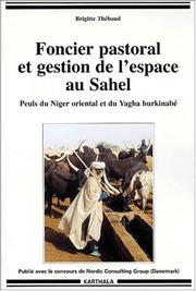 Cover of: Foncier pastoral et gestion de l'espace au Sahel by Brigitte Thébaud