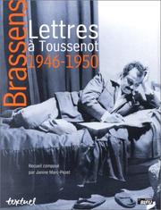 Cover of: Lettres à Toussenot, 1946-1950
