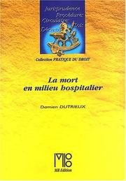 Cover of: La mort en milieu hospitalier