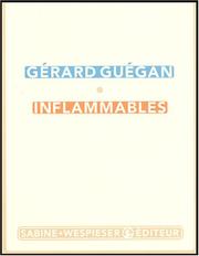Cover of: Inflammables by Gérard Guégan
