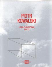 Piotr Kowalski by Jean-Christophe Bailly