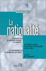 Cover of: La nationalité by Véronique Baudet-Caille