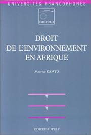Cover of: Droit de l'environnement en Afrique