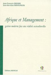 Cover of: Afrique et management: gestion moderne face aux réalités socioculturelles