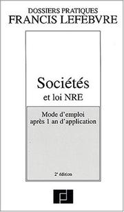 Cover of: Sociétés et loi NRE by Alain Viandier