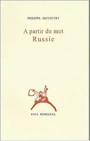 Cover of: A partir du mot Russie