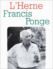 Cover of: Francis Ponge