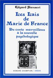 Cover of: lais de Marie de France: du conte merveilleux à la nouvelle psychologique