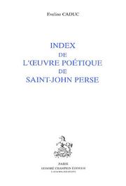 Cover of: Index de l'œuvre poétique de Saint-John Perse