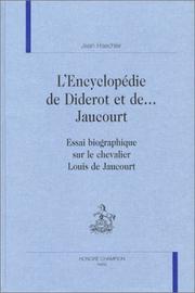 Cover of: L' Encyclopédie de Diderot et de-- Jaucourt by Jean Haechler