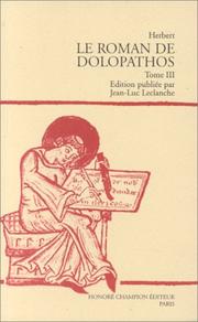 Cover of: Le roman de Dolopathos