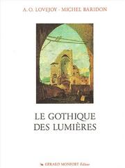 Cover of: Le gothique des Lumières