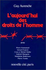 Cover of: L' aujourd'hui des droits de l'homme