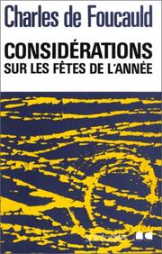 Cover of: Considérations sur les fêtes de lʼannée