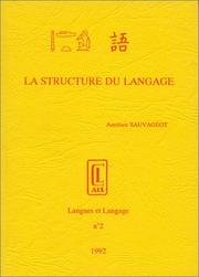 Cover of: La structure du langage
