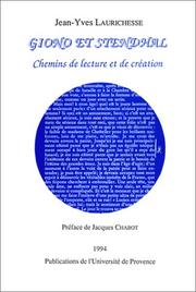 Cover of: Giono et Stendhal by Jean-Yves Laurichesse, Jean-Yves Laurichesse