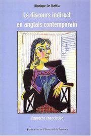 Cover of: Le discours indirect en anglais contemporain: approche énonciative