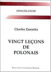 Cover of: Vingt leçons de polonais by Charles Zaremba