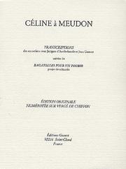 Cover of: Céline à Meudon
