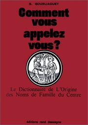 Cover of: Comment vous appelez vous? by S. Bourliaguet, S. Bourliaguet