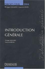 Cover of: Introduction générale
