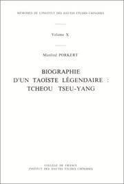 Cover of: Biographie d'un taoïste légendaire, Tcheou Tseu-Yang