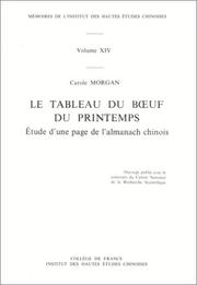 Cover of: Le tableau du bœuf du printemps by Carole Morgan