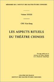 Cover of: Les aspects rituels du théâtre chinois