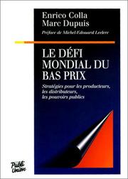 Cover of: Le défi mondial du bas prix by Enrico Colla