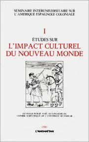 Cover of: Etudes sur l'impact culturel du nouveau monde