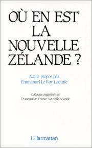 Cover of: Où en est la Nouvelle-Zélande?: colloque