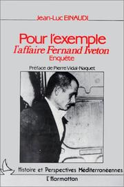 Cover of: Pour l'exemple, l'affaire Fernand Iveton: enquête