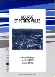 Cover of: Bourgs et petites villes: actes du colloque de Nantes