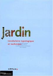 Cover of: Jardin: vocabulaire typologique et technique