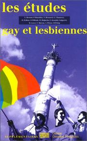 Cover of: Les études gay et lesbiennes